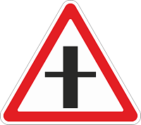 Дорожный знак 2.3.1 Пересечение со второстепенной дорогой